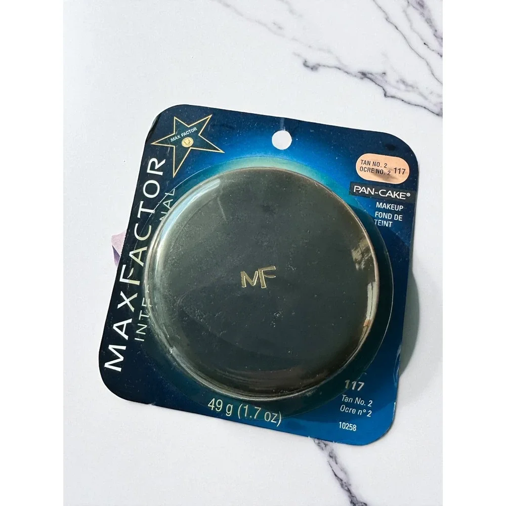 Max Factor Pan-Cake Pancake Makeup 117 Tan No.2 NIP 49g 1.7oz Vintage Rare